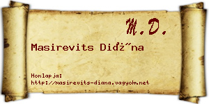 Masirevits Diána névjegykártya